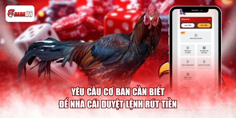 Yêu cầu cơ bản cần biết để nhà cái duyệt lệnh rút tiền